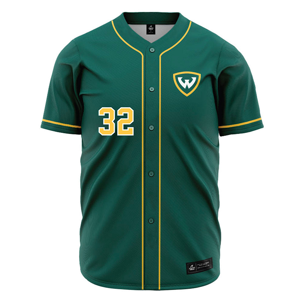 Wayne State - NCAA Baseball : Rhett Roeser - Green Jersey-0