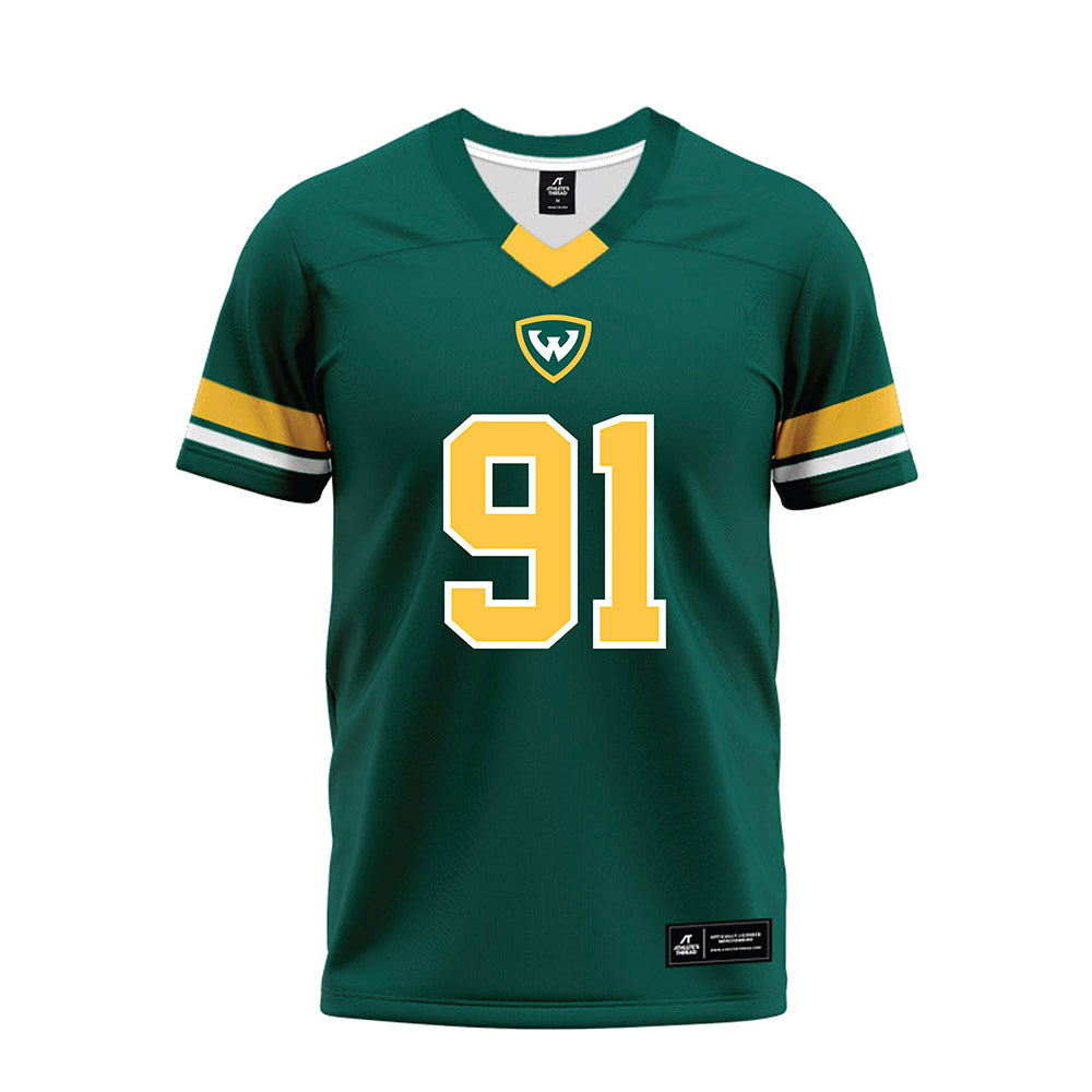 Wayne State - NCAA Football : Zion Lancaster - Green Premium Football Jersey-0