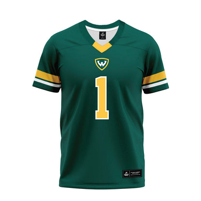 Wayne State - NCAA Football : Manny Harris - Green Premium Football Jersey-0