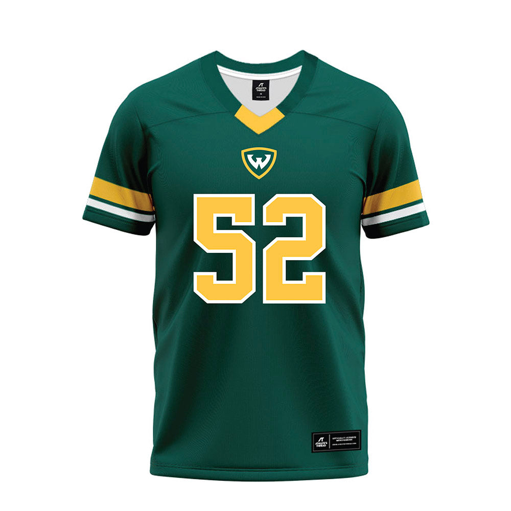 Wayne State - NCAA Football : Luke Johnson - Green Premium Football Jersey-0