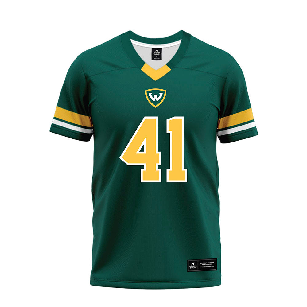 Wayne State - NCAA Football : Liam Distelzweig - Green Premium Football Jersey-0