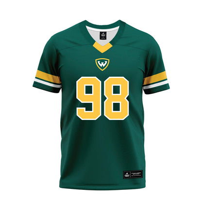Wayne State - NCAA Football : Justhin Austin - Green Premium Football Jersey-0