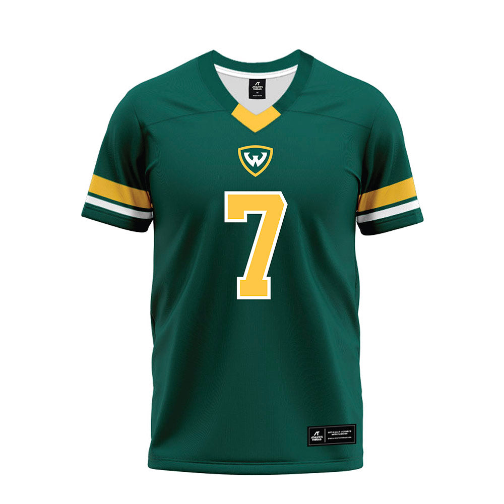 Wayne State - NCAA Football : Justyz Tuggle - Green Premium Football Jersey-0