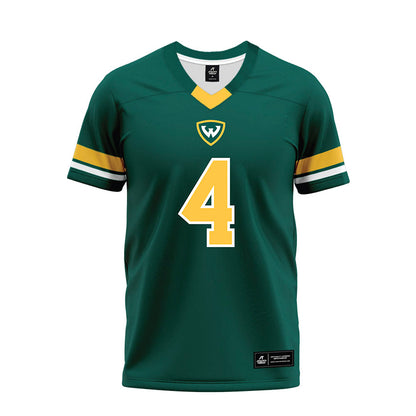 Wayne State - NCAA Football : Malik Shephard - Green Premium Football Jersey-0