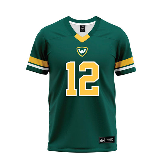 Wayne State - NCAA Football : Liam Distelzweig - Green Premium Football Jersey-0