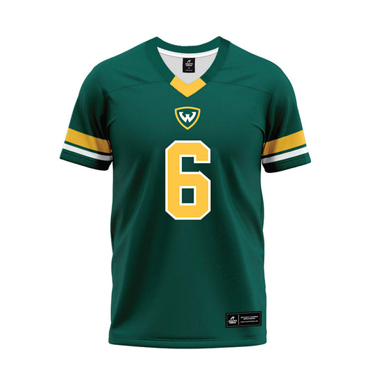 Wayne State - NCAA Football : Wendell Smith - Green Premium Football Jersey-0
