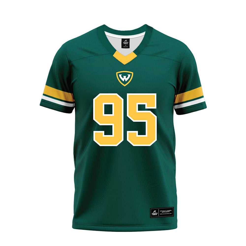 Wayne State - NCAA Football : Tanielu Ah-Loe - Green Premium Football Jersey-0