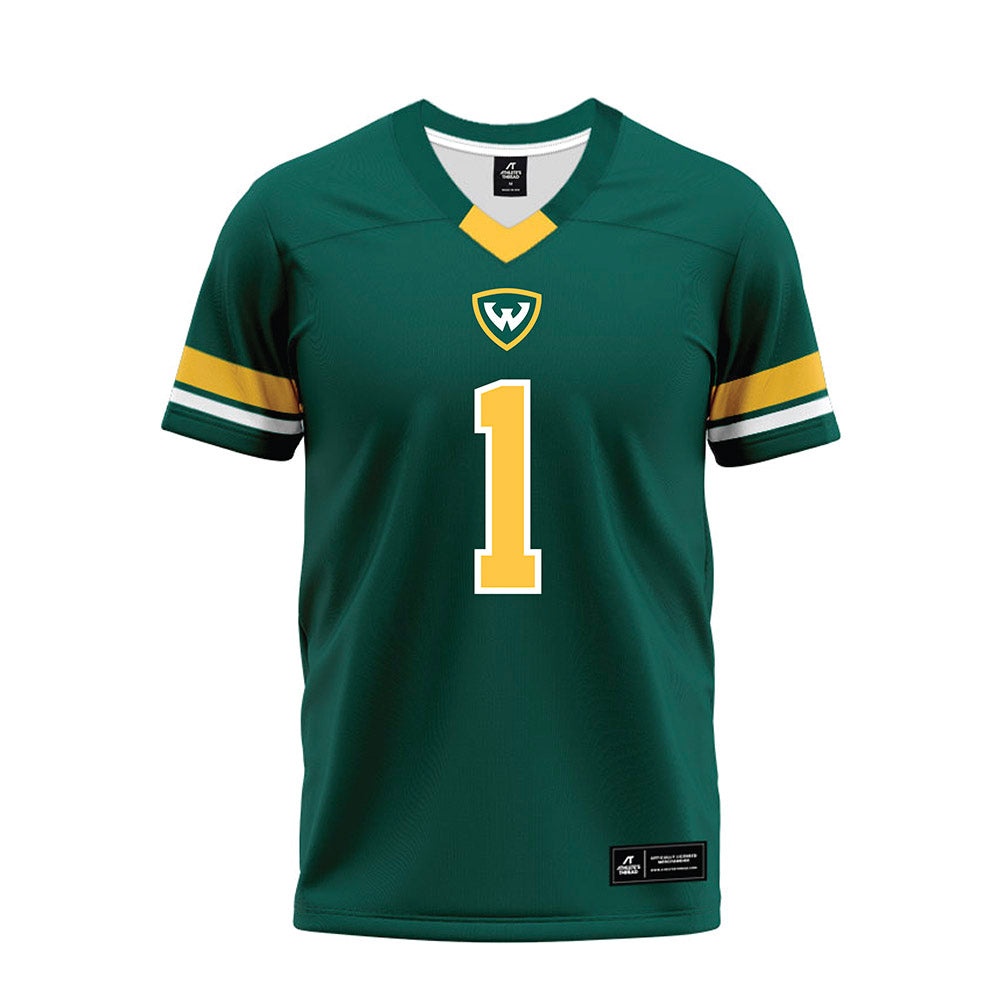 Wayne State - NCAA Football : Joseph Lattimore - Green Premium Football Jersey-0