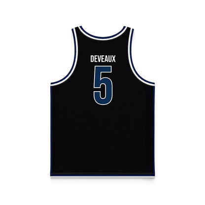 MSMU - NCAA Men's Basketball : Trey Deveaux - Black Basketball Jersey-1