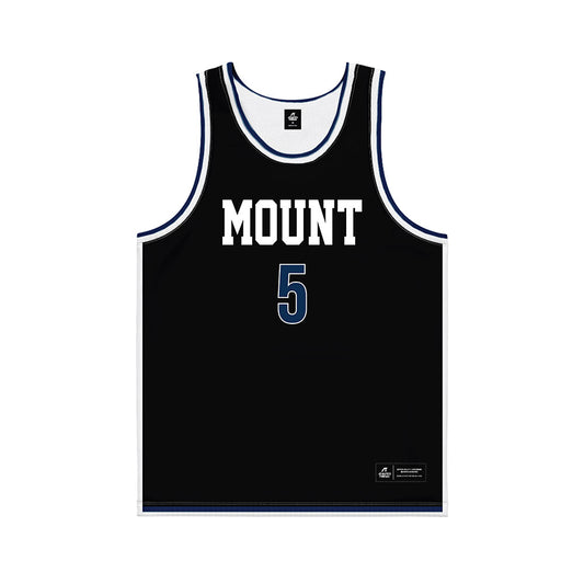 MSMU - NCAA Men's Basketball : Trey Deveaux - Black Basketball Jersey-0