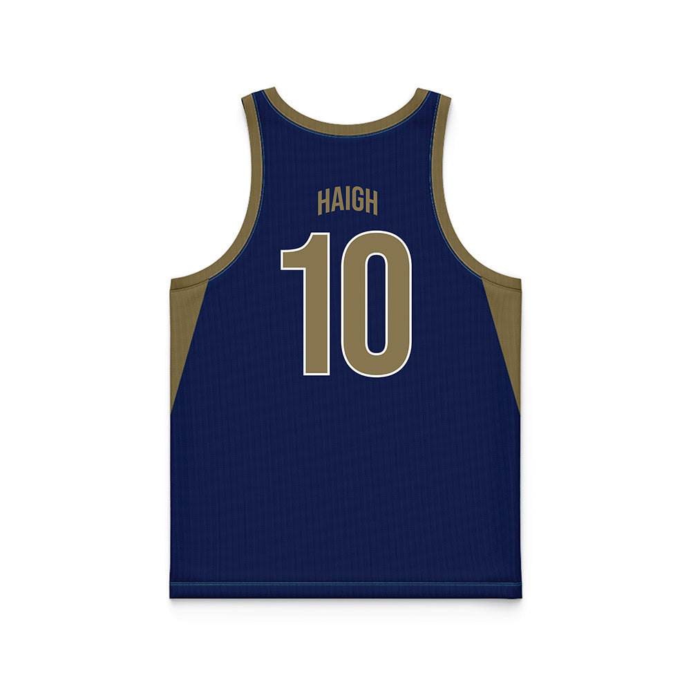 MSMU - NCAA Men's Basketball : Patrick Haigh - Navy Basketball Jersey-1