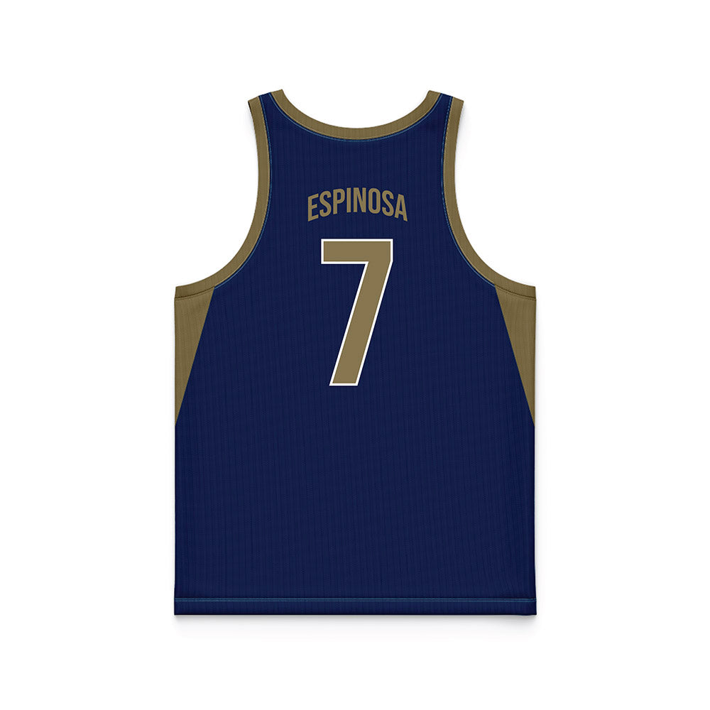 MSMU - NCAA Men's Basketball : Elijah Espinosa - Navy Basketball Jersey-1