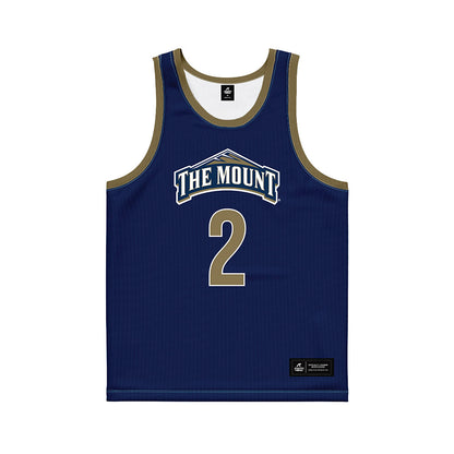 MSMU - NCAA Men's Basketball : Arlandus Keyes - Navy Basketball Jersey-0