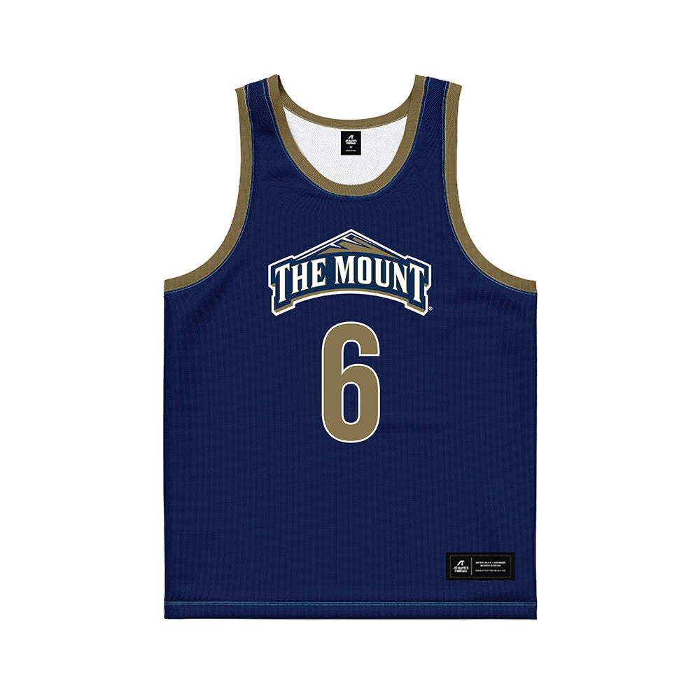 MSMU - NCAA Men's Basketball : Jaxon Hartman - Navy Basketball Jersey-0