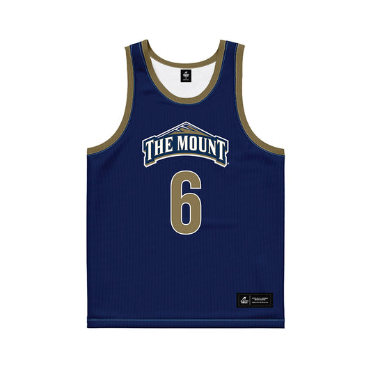 MSMU - NCAA Men's Basketball : Jaxon Hartman - Navy Basketball Jersey-0