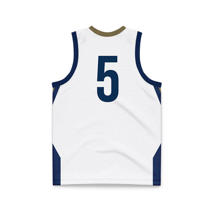 MSMU - NCAA Men's Basketball : Trey Deveaux - White Basketball Jersey-1