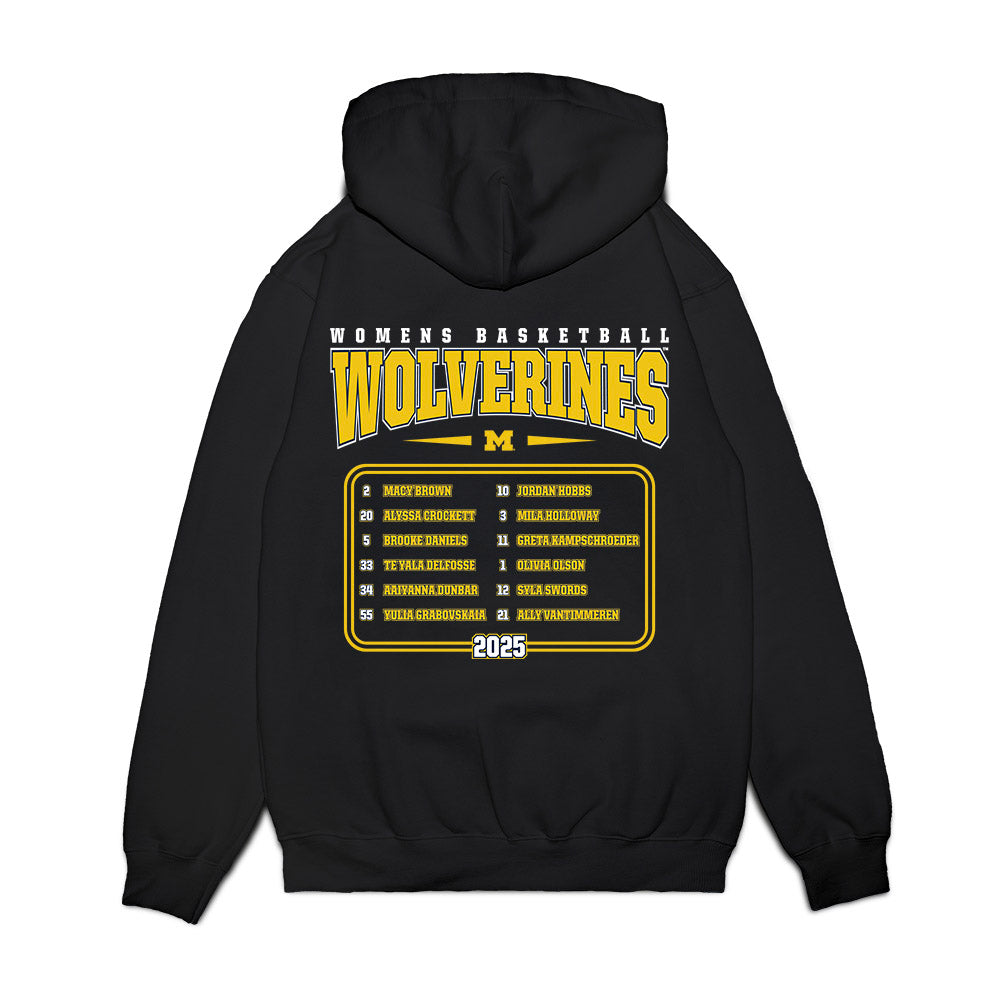 Michigan - NCAA Women's Basketball : - Premium Hooded Sweatshirt-1