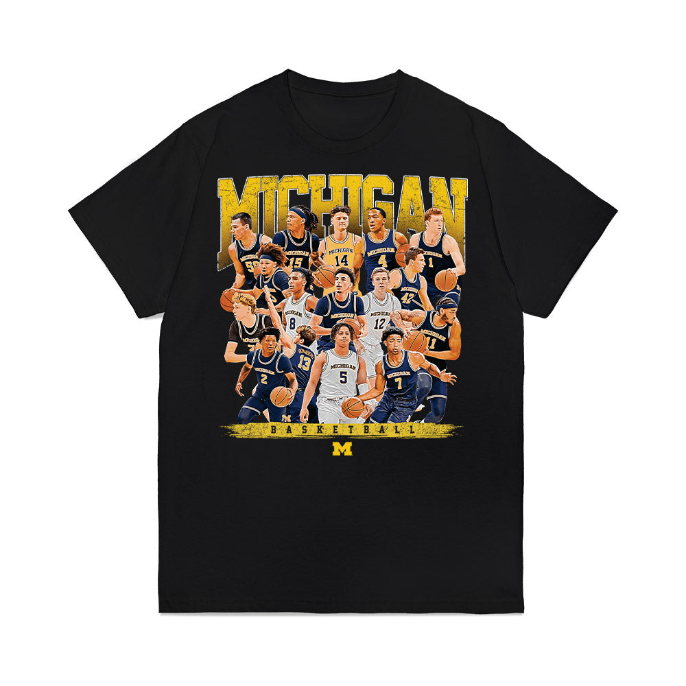 Michigan - NCAA Men's Basketball : - Premium T-Shirt-0