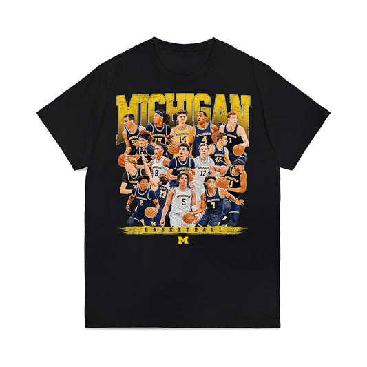 Michigan - NCAA Men's Basketball : - Premium T-Shirt-0