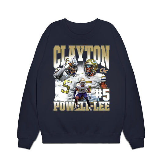Georgia Tech - NCAA Football : Clayton Powell-Lee - Collage Premium Crewneck Sweatshirt-0