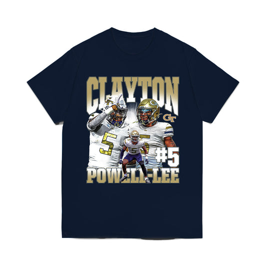 Georgia Tech - NCAA Football : Clayton Powell-Lee - Collage Comfort Colors T-Shirt-0