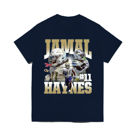 Georgia Tech - NCAA Football : Jamal Haynes - Collage Comfort Colors T-Shirt-0