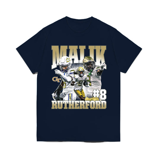 Georgia Tech - NCAA Football : Malik Rutherford - Collage Comfort Colors T-Shirt-0