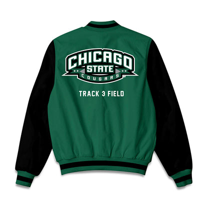 Chicago State - NCAA Men's Track & Field : Faustin Kaseba - Bomber Jacket-1