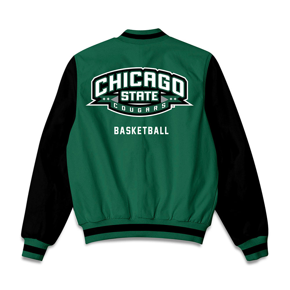 Chicago State - NCAA Men's Basketball : Daniel Zatsepin - Bomber Jacket-1