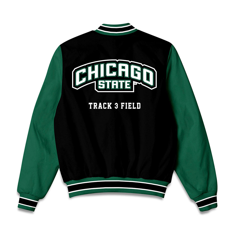 Chicago State - NCAA Men's Track & Field : Faustin Kaseba - Bomber Jacket-1