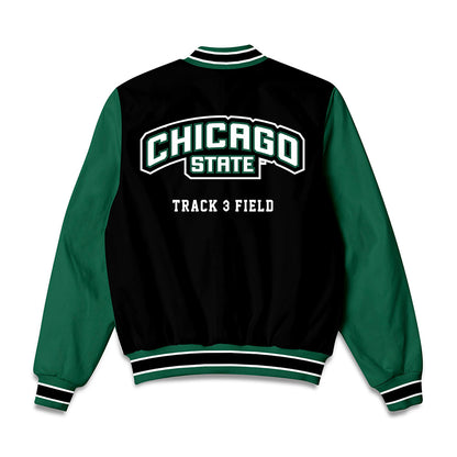 Chicago State - NCAA Men's Track & Field : Faustin Kaseba - Bomber Jacket-1