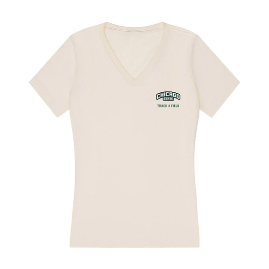Chicago State - NCAA Men's Track & Field : Faustin Kaseba - Women's V-Neck T-Shirt-0