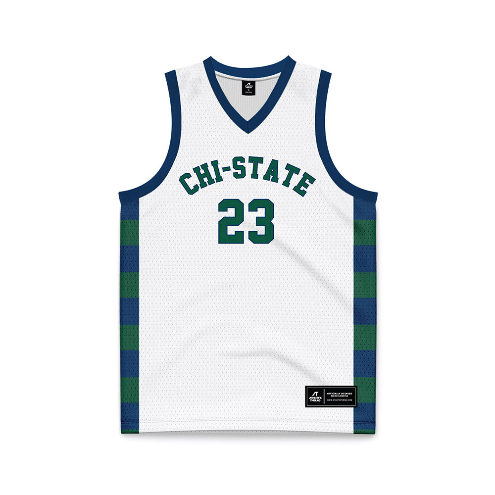 Chicago State - NCAA Men's Basketball : Cj Ray - White Basketball Jersey-0