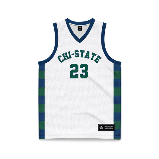 Chicago State - NCAA Men's Basketball : Cj Ray - White Basketball Jersey-0