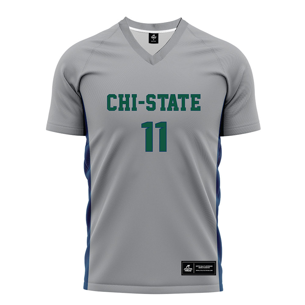 Chicago State - NCAA Women's Soccer : Leah Rocha - Grey Soccer Jersey-0
