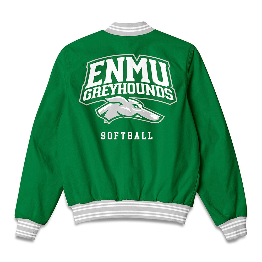 ENMU - NCAA Softball : Lorissa Scott - Bomber Jacket-1