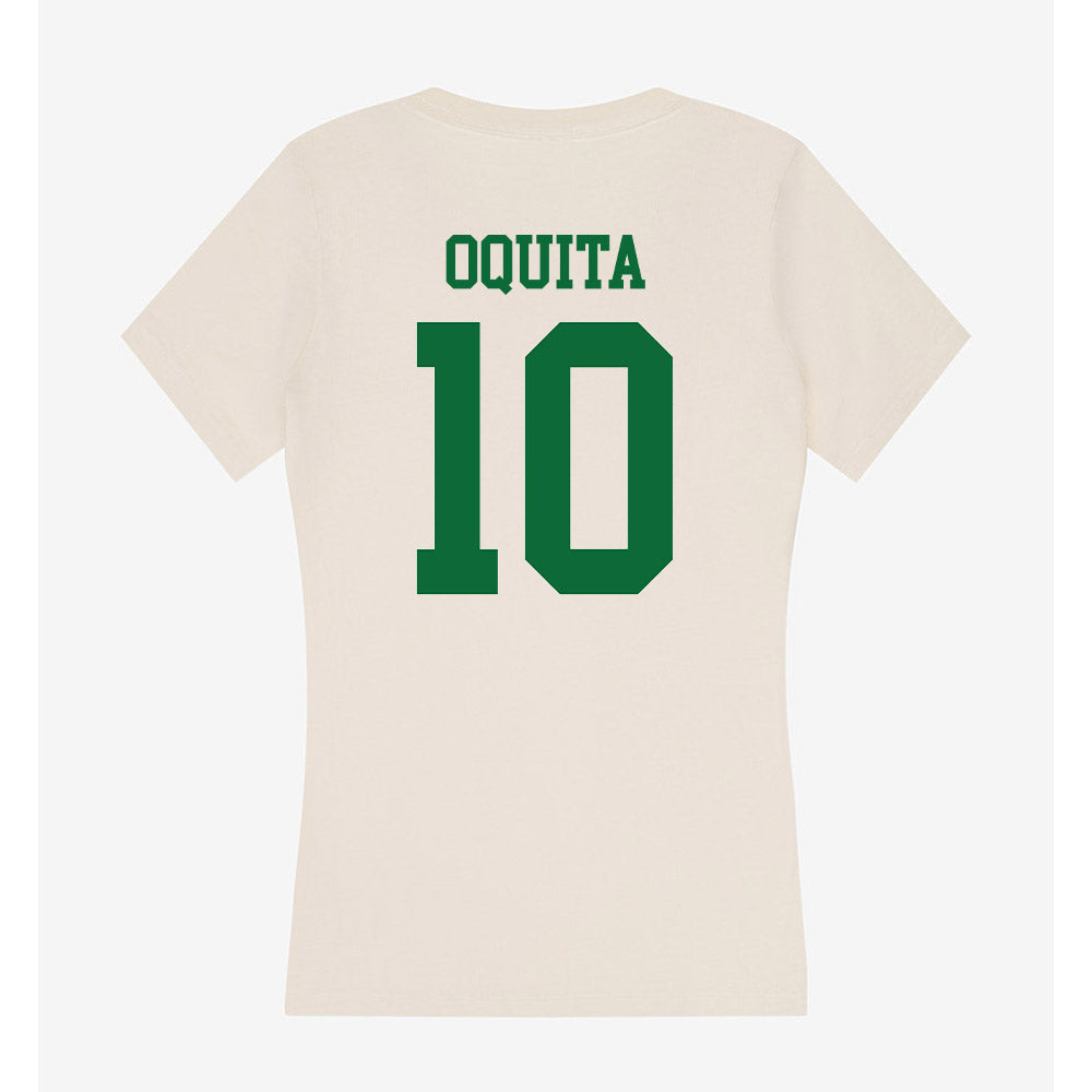ENMU - NCAA Softball : Ana Oquita - Women's V-Neck T-Shirt-1