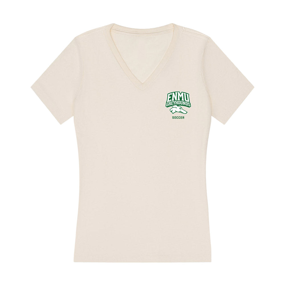 ENMU - NCAA Men's Soccer : Yaseen Blacksher - Women's V-Neck T-Shirt-0
