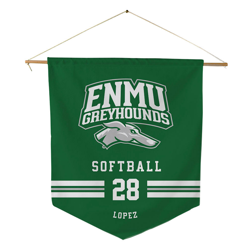 ENMU - NCAA Softball : Giazza Lopez - Pennant - 18" x 21"-0