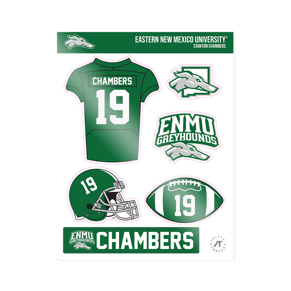 ENMU - NCAA Football : Stanton Chambers - Sticker Sheet-0