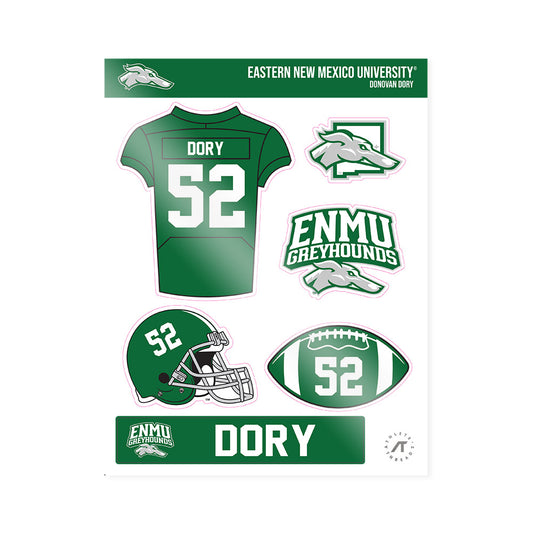 ENMU - NCAA Football : Donovan Dory - Sticker Sheet-0