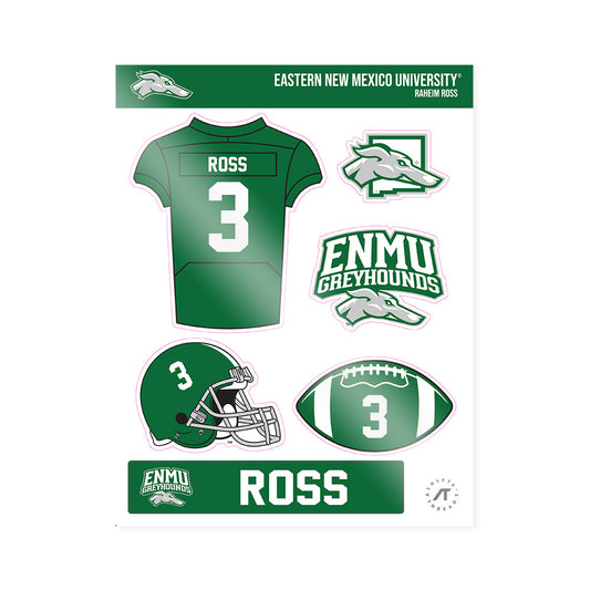 ENMU - NCAA Football : Raheim Ross - Sticker Sheet-0