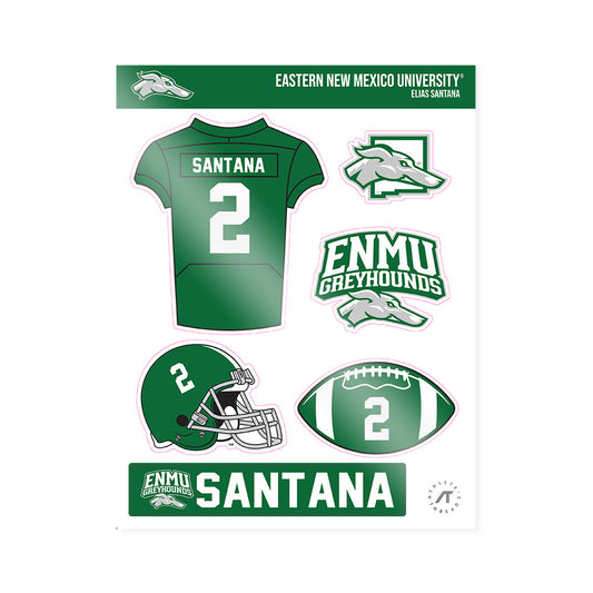 ENMU - NCAA Football : Elias Santana - Sticker Sheet-0