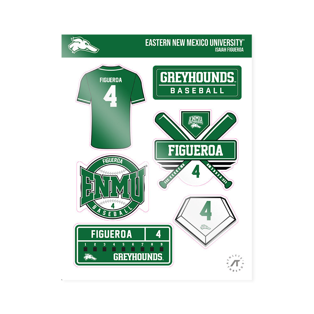 ENMU - NCAA Baseball : Isaiah Figueroa - Sticker Sheet-0