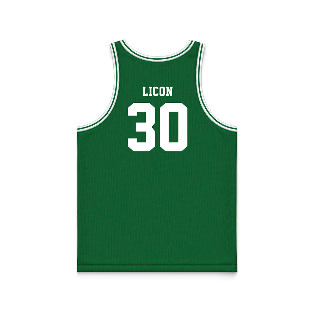 ENMU - NCAA Men's Basketball : Jesus Licon - Green Basketball Jersey-1