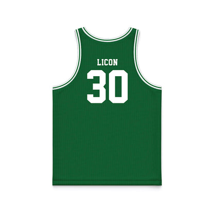 ENMU - NCAA Men's Basketball : Jesus Licon - Green Basketball Jersey-1