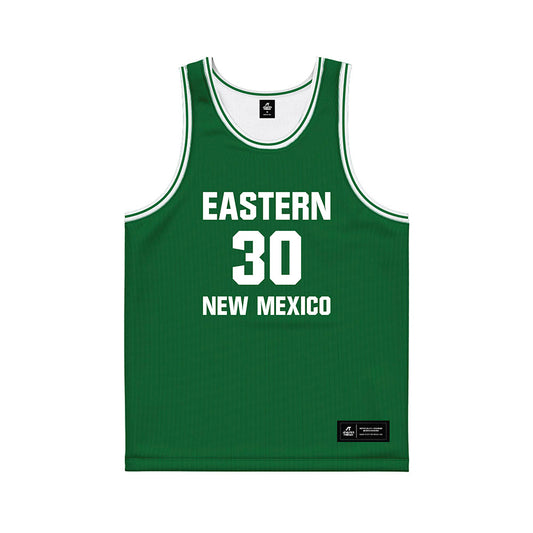 ENMU - NCAA Men's Basketball : Jesus Licon - Green Basketball Jersey-0