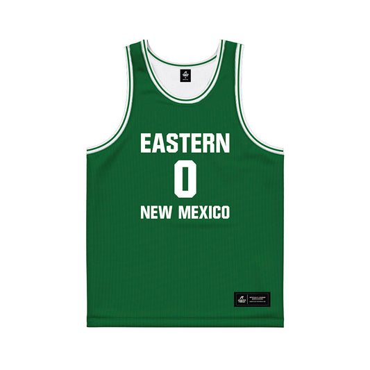 ENMU - NCAA Men's Basketball : Zaylan Chaney - Green Basketball Jersey-0
