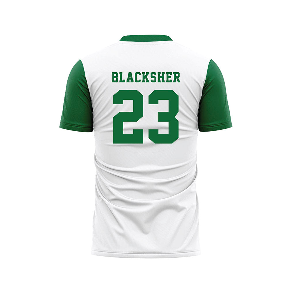 ENMU - NCAA Men's Soccer : Yaseen Blacksher - White Soccer Jersey-1