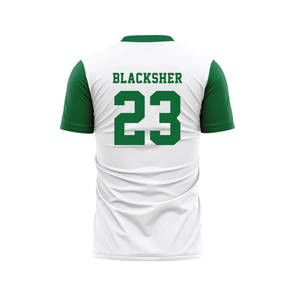 ENMU - NCAA Men's Soccer : Yaseen Blacksher - White Soccer Jersey-1